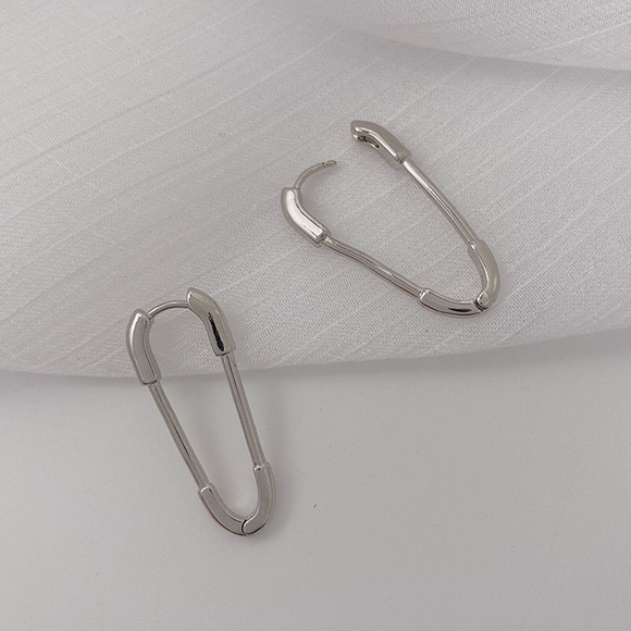 Jewelry - New Sterling Silver Safety Pin Earrings